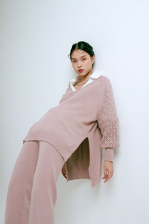 Lace Pullover Dusty Pink
