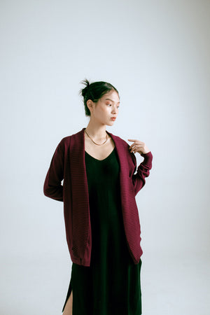 
            
                Load image into Gallery viewer, New Jersey Cardigan Maroon
            
        