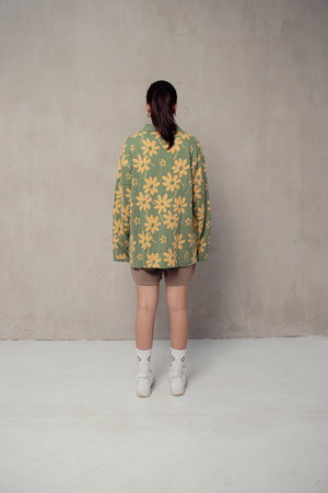 Flora Lounge Shirt Long Sleeve Mint