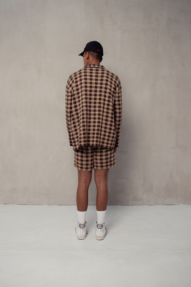 Plaid Shorts Choco Cream