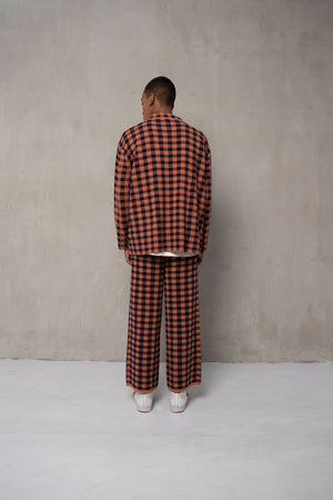 
            
                Load image into Gallery viewer, Plaids Overshirt and Pants Set Brick Navy
            
        