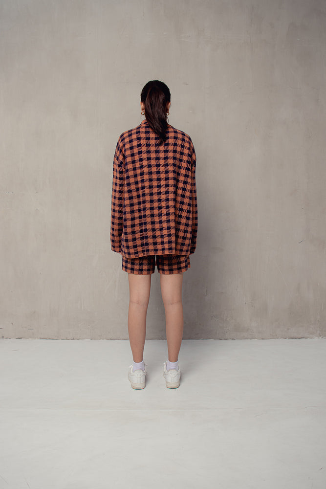 
            
                Load image into Gallery viewer, Plaids Overshirt Brick Navy
            
        
