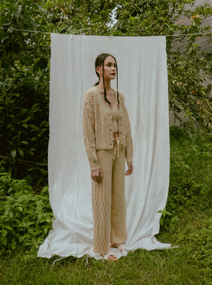 1 Piece Faye Cable Cardigan in Candy Yellow