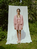 1 Piece Faye Cable Cardigan in Candy Pink