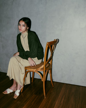 Faye Cardigan in Army Green