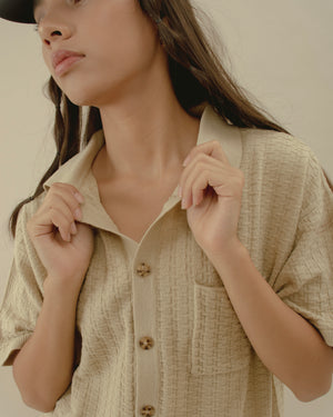 Women Rico Shirt Knit in Cream