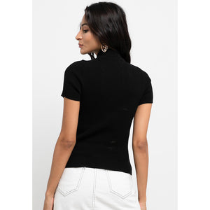 Xena Mock Neck in Black