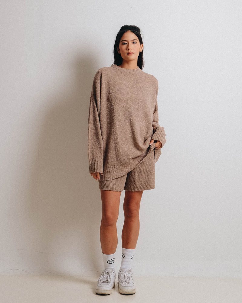 Popcorn Pullover Brown