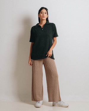 Popcorn Polo Shirt Dark Green