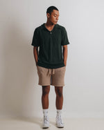 Men Popcorn Polo Shirt Dark Green