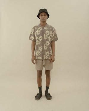Men Flora Lounge Shirt Burgundy