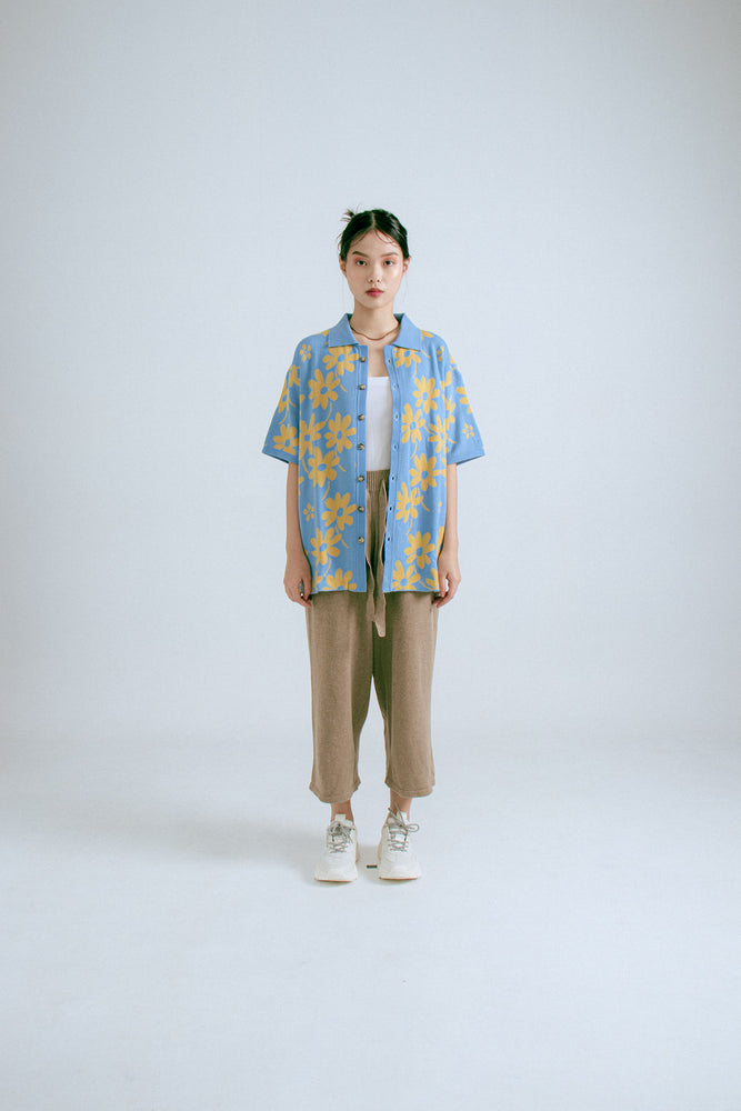Flora Lounge Shirt Blue