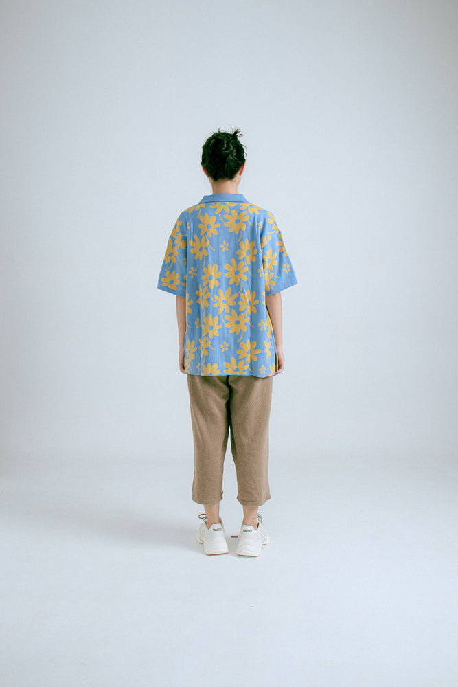 Flora Lounge Shirt Blue