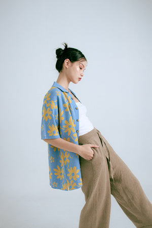 Flora Lounge Shirt Blue