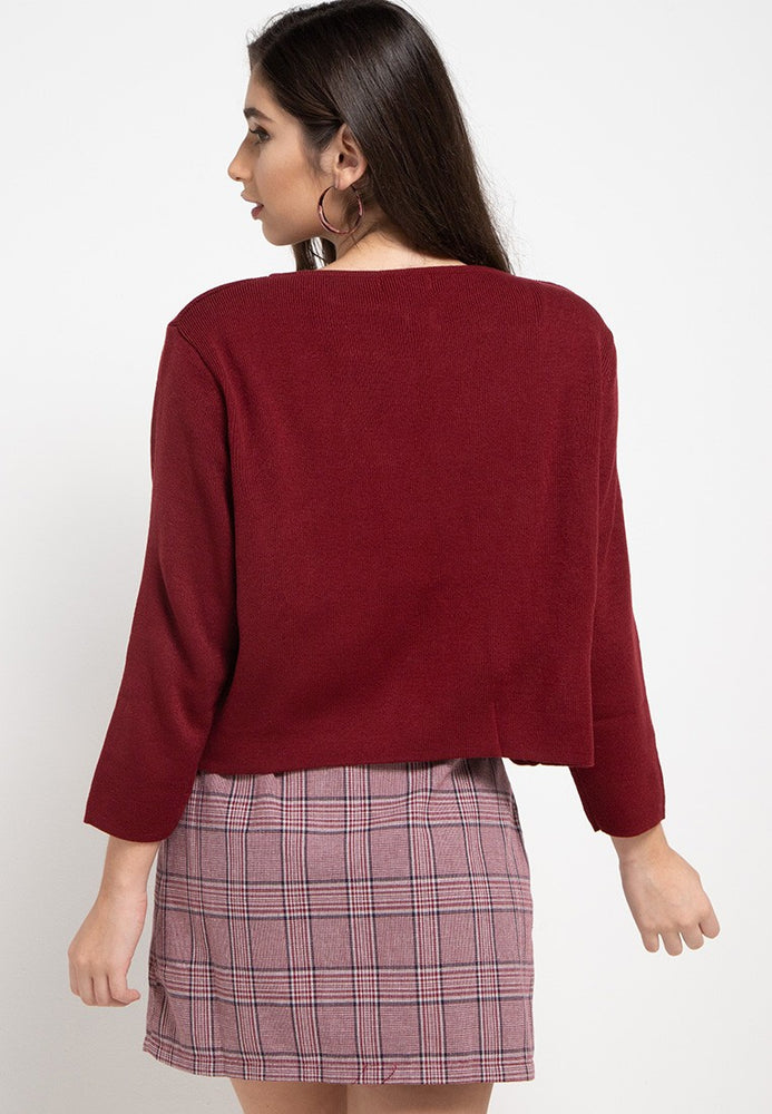 NSB Cardigan Maroon