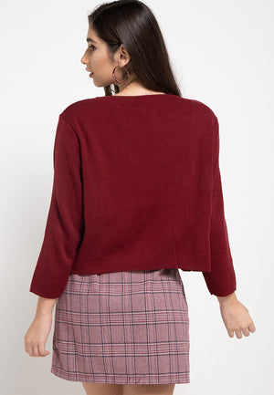 NSB Cardigan Maroon