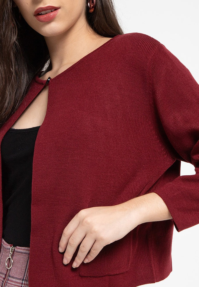 NSB Cardigan Maroon