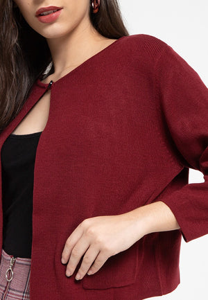 NSB Cardigan Maroon