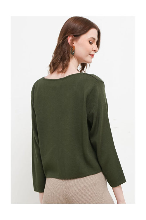NSB Cardigan Army Green