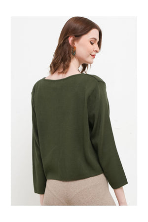 NSB Cardigan Army Green