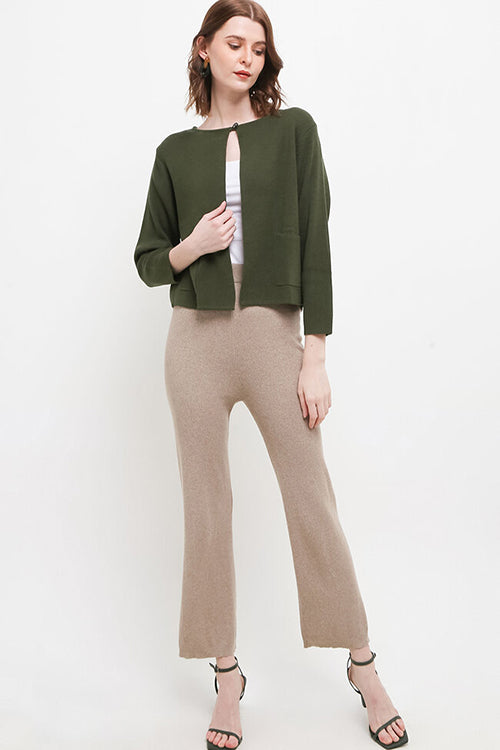 NSB Cardigan Army Green