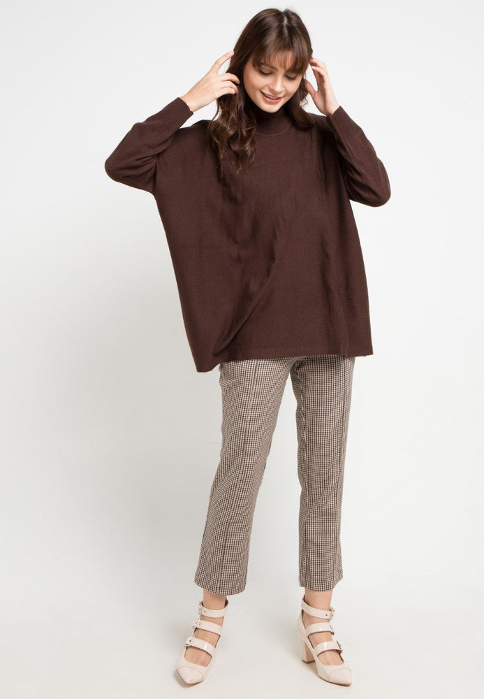 RED PONCHO Brown Coffe