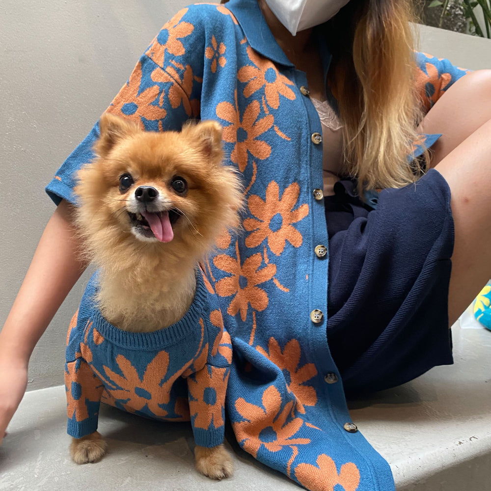 Flora Lounge Shirt and Pet Clothes Bundle