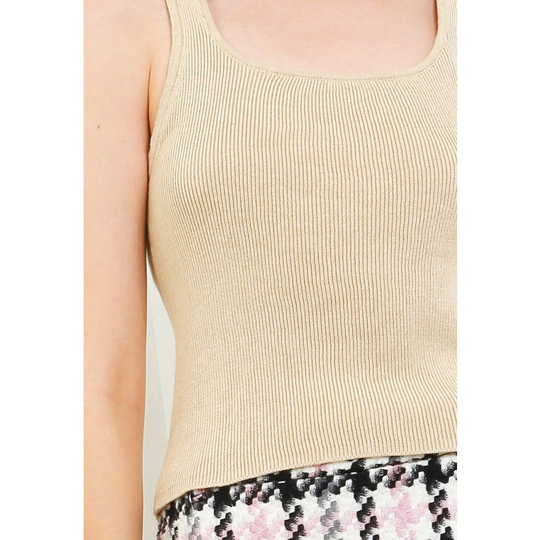 Noir Sur Blanc AT Tank Top Cream