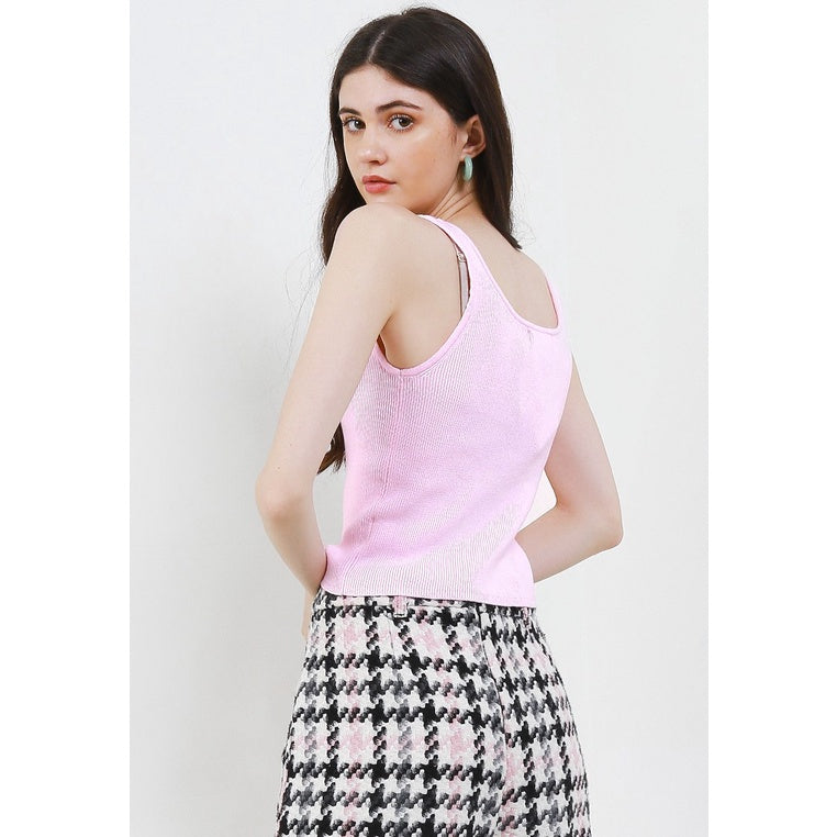 Noir Sur Blanc AT Tank Top Pink