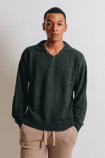 Men Popcorn Tony Polo Dark Green